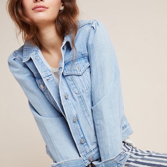 PAIGE Jackets & Blazers - PAIGE Denim Jacket Light Wash Crop Jean Jacket